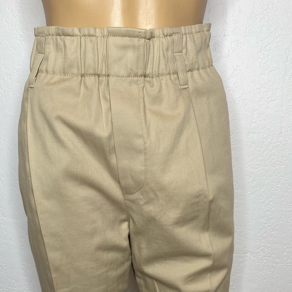 BRUNELLO CUCINELLI Cropped Pleated Cotton Blend Twill Tapered Pants Women’s 12 - Picture 3 of 15